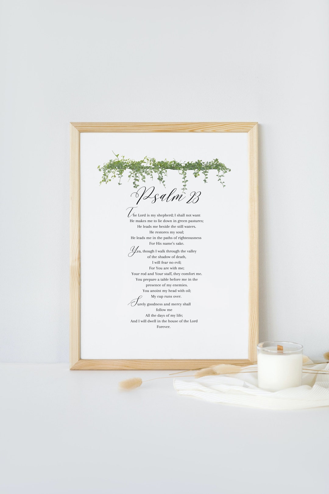Psalm 23 | Bible Verse Print | Christian Wall Art | Christian Decor ...