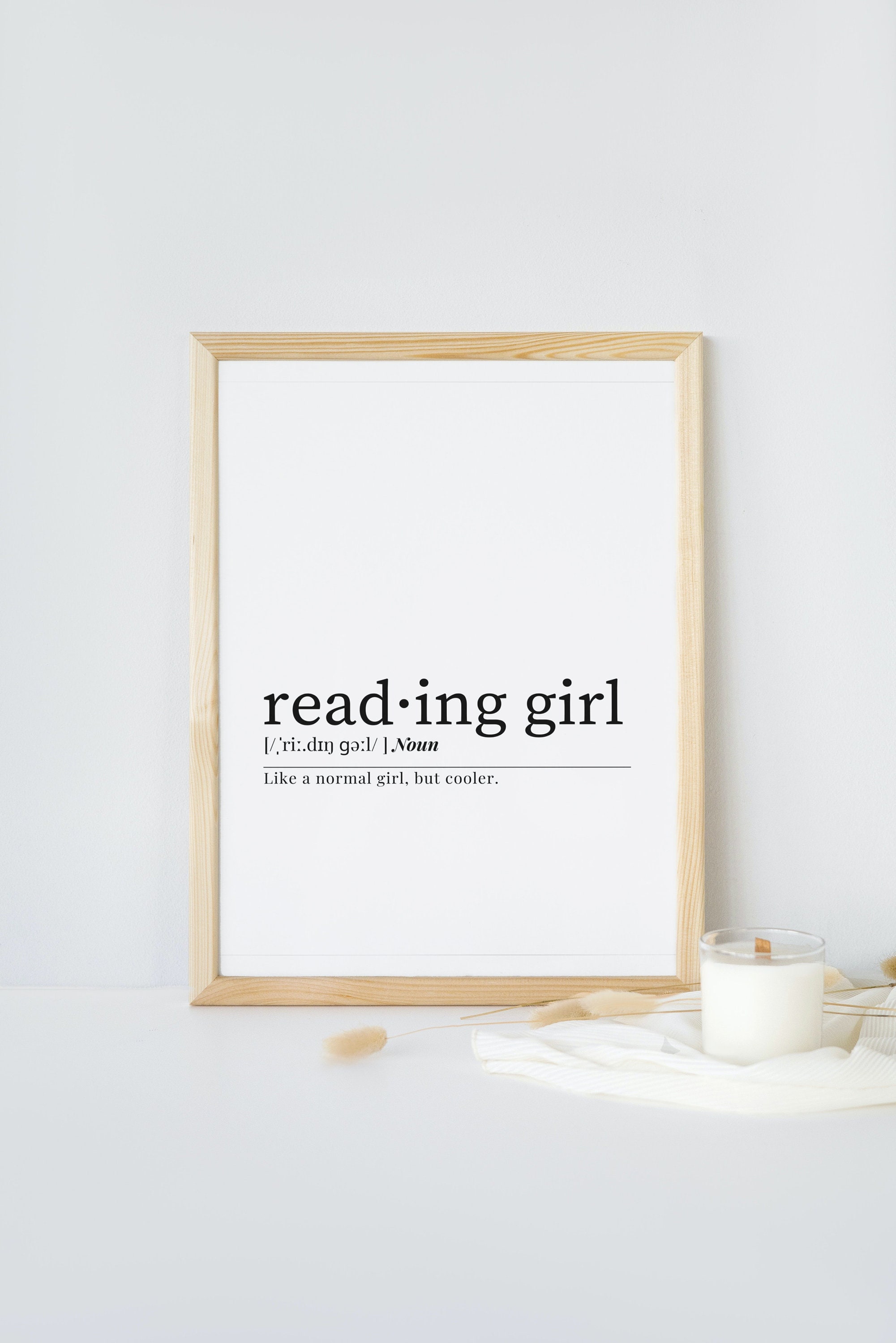 Reading Girl Definition | Wall Art | Printable Wall Art | Digital Downloads  | Home Decor - Etsy, image size:2001x3000