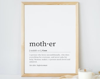 Mother Definition Quote | Printable Quote | Printable Wall Art | Digital Download | Motherhood Quote