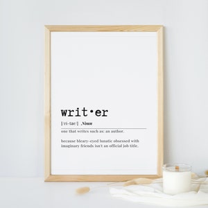 Writer Definition | Wortkunst |Druckbare Wörter | Digitale Downloads | Druckbare Wandkunst
