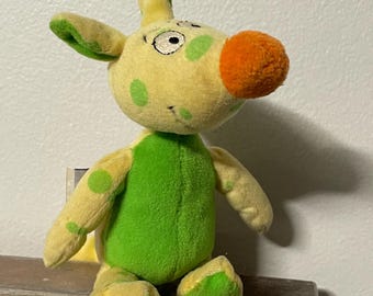 Peluche vintage Gund Winnie the Pooh Woozle giallo e verde da 6 pollici