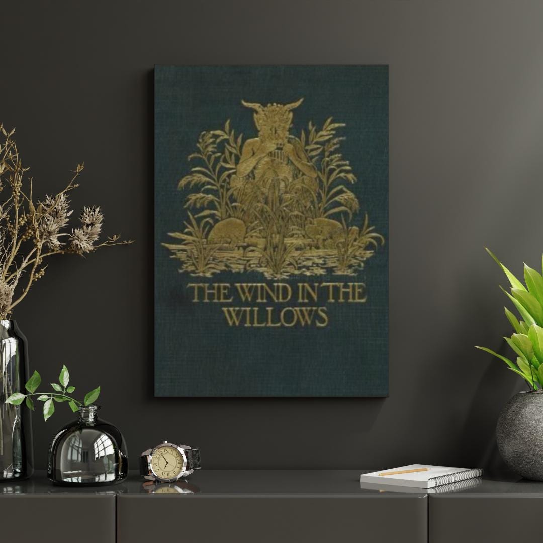 The Wind in the Willows Giclée Print, Victorian Book Cover Wall Art ...