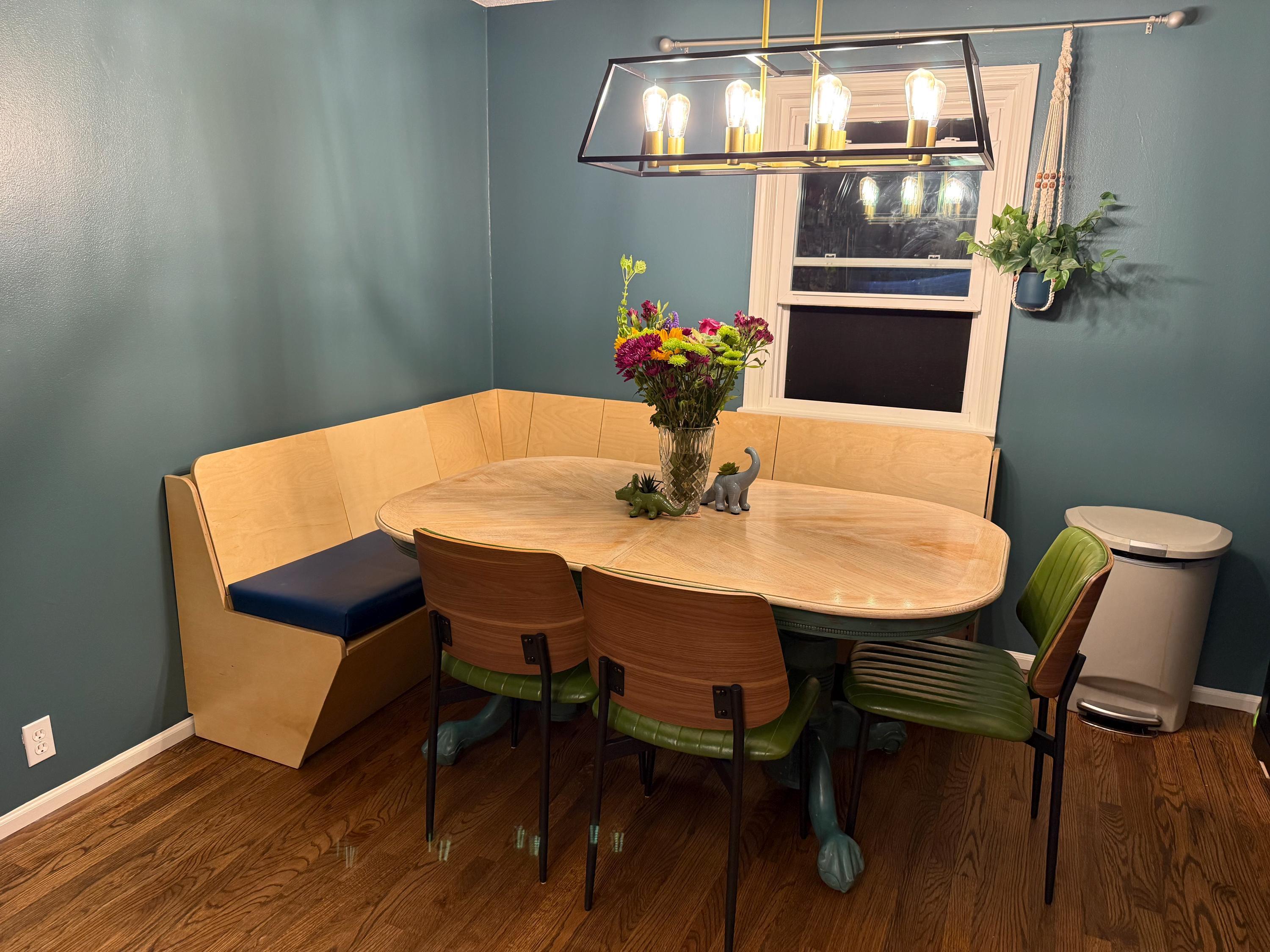 Custom L-shaped Breakfast Nook | THE DORY | Corner Banquette Booth ...