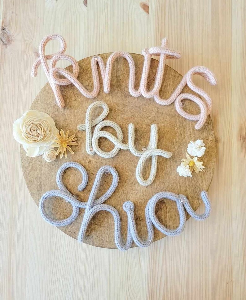 Customized Knitted Names Customized Baby Name for Nursery Etsy