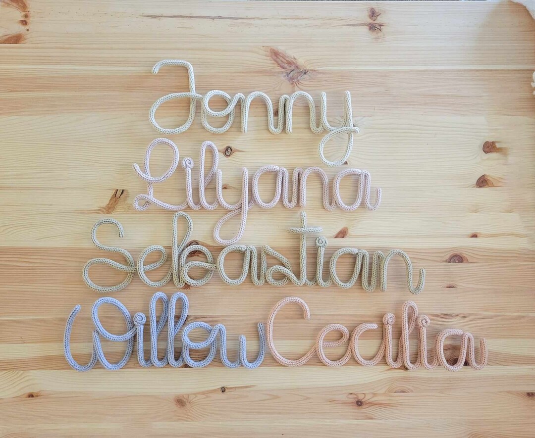 Customized Knitted Names, Customized Baby Name for Nursery, Nursery