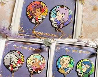 Tea Time Witches SERIES 1 | Hard Enamel Pin, Lumity, Raeda, Huntlow