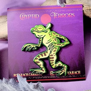 Cryptid Terrors | Loveland Frogman 2 inch Enamel Pin