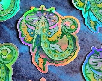 Sea Angels Series 2 | Biblically Accurate Sea Angel Chimera Shark Holographic Vinyl Sticker