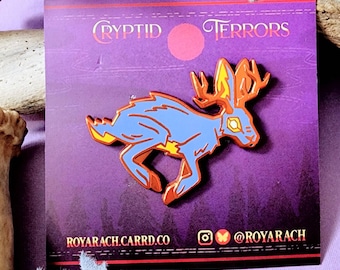 Cryptid Terrors | Jackalope 2 inch Enamel Pin