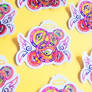 Ophanim Rings | Biblically Accurate Angel Ophanim Holographic Vinyl Sticker