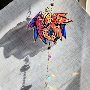 Uriel Angel of Wisdom | Biblically Accurate Angel Dragon Crystal Suncatcher