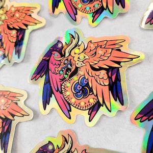 Uriel Angel of Wisdom | Biblically Accurate Angel Dragon Holographic Vinyl Sticker