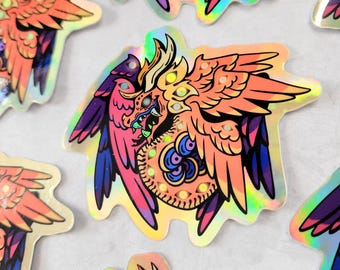 Uriel Angel of Wisdom | Biblically Accurate Angel Dragon Holographic Vinyl Sticker