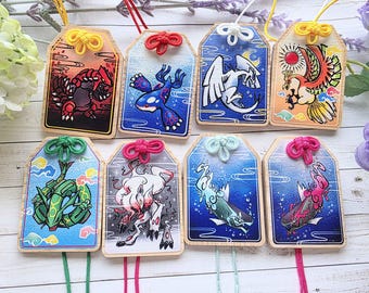 Glücks-Omamori: Omamori-Glücksbringer aus Holz