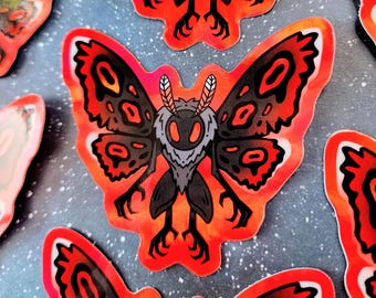 Cryptid Schreckers Aufkleber | Mothman 3 inch Holo Vinyl Aufkleber