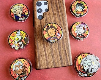 Tea Time Witches Time Skip |  Hunter, Willow, Raine, Eda, King, Luz, Amity Phone Grip Stand