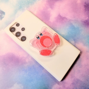 Poyo Jelly Phone Grip | Epoxy Transparent Holographic Kirbo Phone Grip Stand
