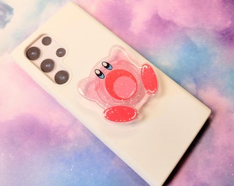 Poyo Jelly Phone Grip | Epoxy Transparent Holographic Kirbo Phone Grip Stand