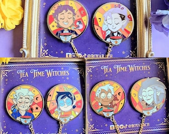 Tea Time Witches SERIES 3 |  Chain Linked Raeda, Huntlow, Lumity Time Skip Enamel Pins