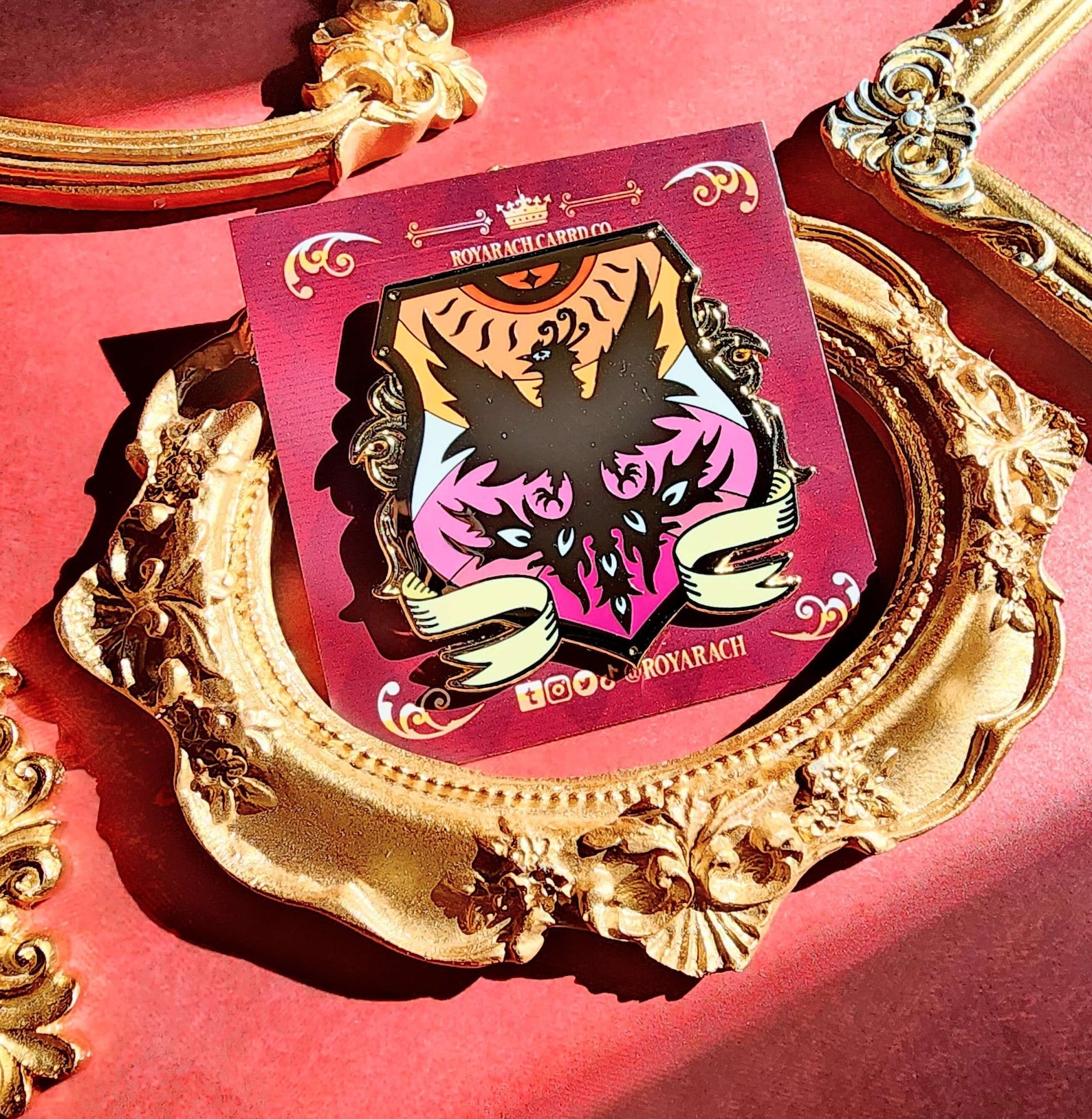 Lesbian Phoenix | Pride Flag Heraldry Enamel Pin - Etsy