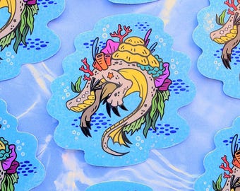 Roaming Reef Leviathan | 3 inch holo vinyl dragon sticker