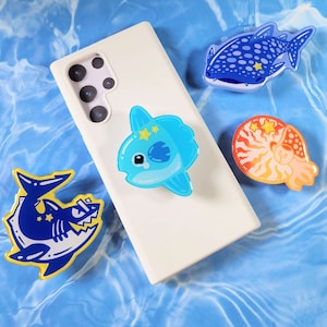 Ocean Friends | Epoxy Nautilus and Sunfish Phone Grip Stand
