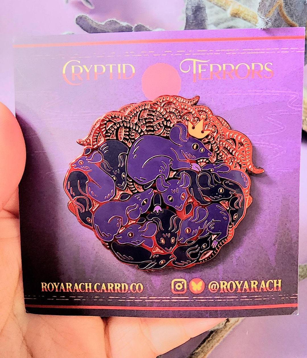 Cryptid Terrors | Rat King Ball 2 Inch Enamel Pin - Etsy