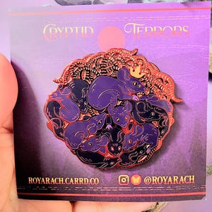 Cryptische terreur | Rat King Ball 2 inch emaille pin