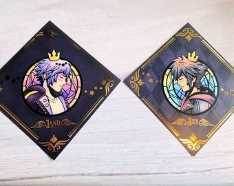 CLEARANCE Sora and Riku Gold Foil Mini Print