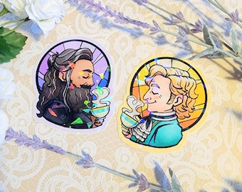 CLEARANCE Tea Time Pirates | OFMD Blackbonnet Stede Ed Holographic Vinyl Sticker Set