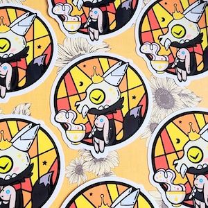 Tea Time Titans | Adesivo Vinil Transparente King and Francois