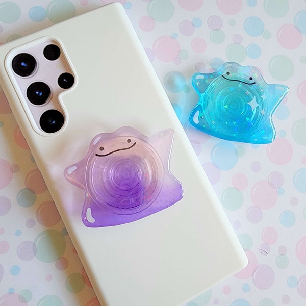 Jelly Dittos | Epoxy Holographic Transparent Ditto Phone Grip Stand