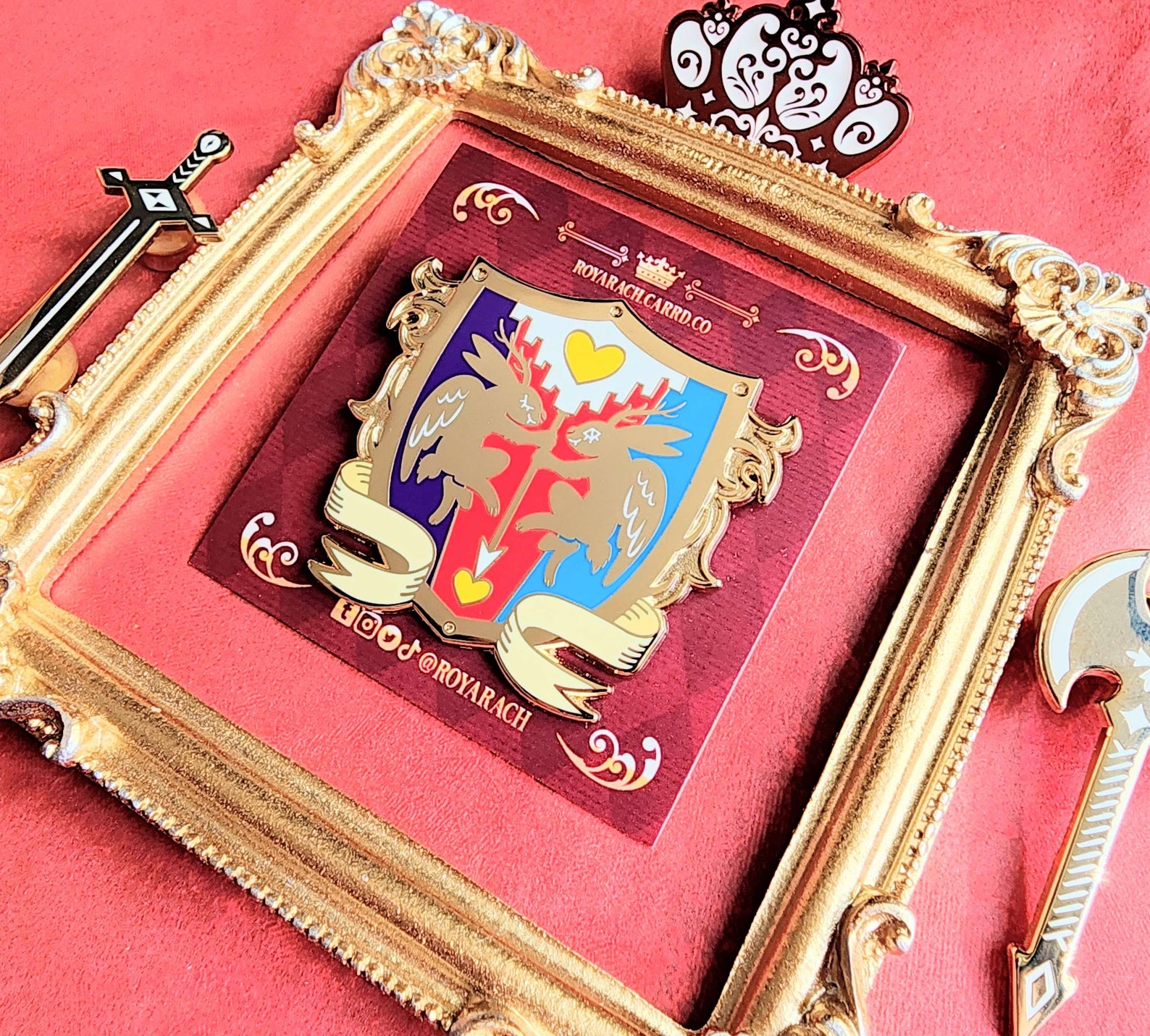 Polyamorous Wolpertinger | Pride Flag Heraldry Enamel Pin - Etsy