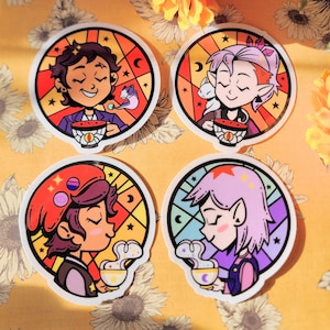 Tea Time Witches | Luz and Amity Clear Vinyl Sticker