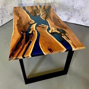 Epoxy Resin Wood Table Top Dining & Coffee Modern River Resin Table Custom Wooden Epoxy Table for Home and Office Décor Handmade Gift