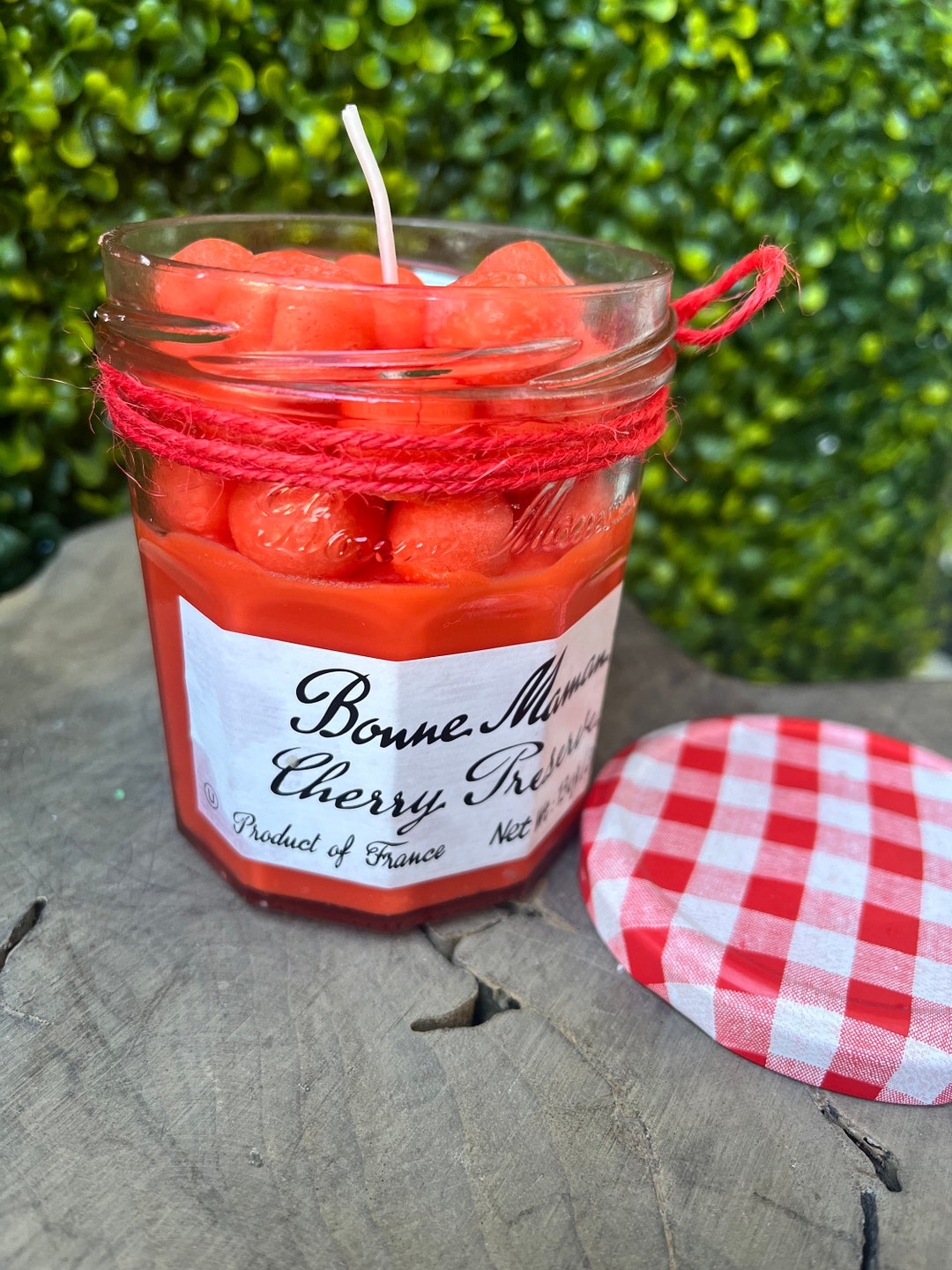 Cherry Preserves Candle Cherry Candle Cherry Jar Candle Etsy