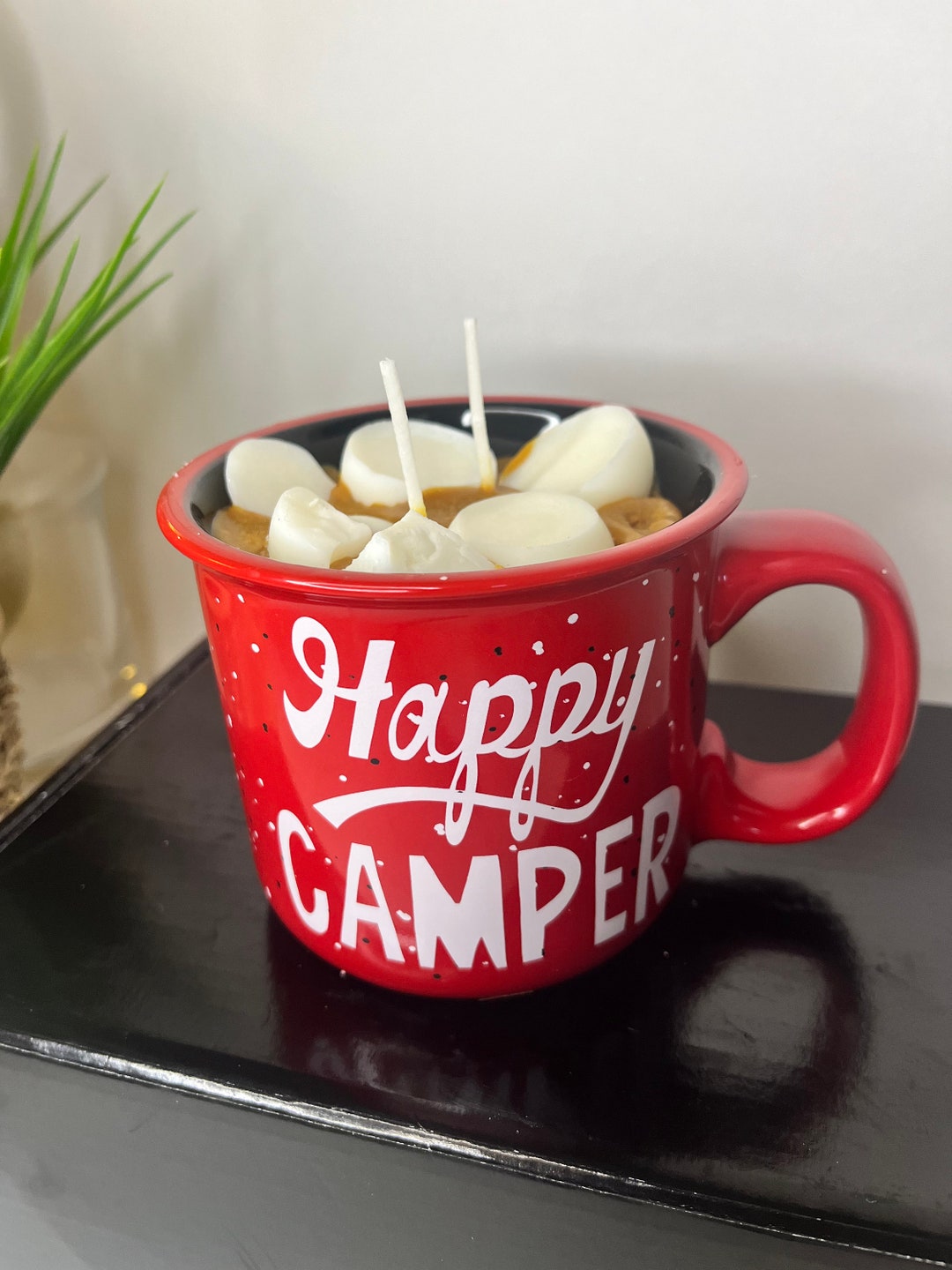 Hot Cocoa Candle Camping Theme Candle Mug Candle Soy Etsy