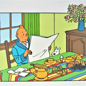 Tintin - Original lithography The Adventures of Tintin - 29 x 21cm - Special edition - Moulinsart, Hergé