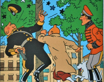 Tintin - Original lithography - 3x prints 'The Scepter of Ottokar' - 24 x 19.5cm - Moulinsart, Hergé - Ex-libris seriegraphy