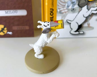 Figurine Tintin - #19 Snowy with can w/ certificate + book - Official statue Moulinsart Hergé - Authentic - Rare