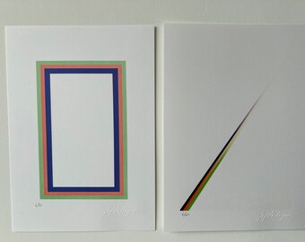 Jef VERHEYEN - 2x lithographs/screen prints Portfolio 'Not uncommon' - Signed via dry stamp and numbered in pencil - 30 x 20 cm