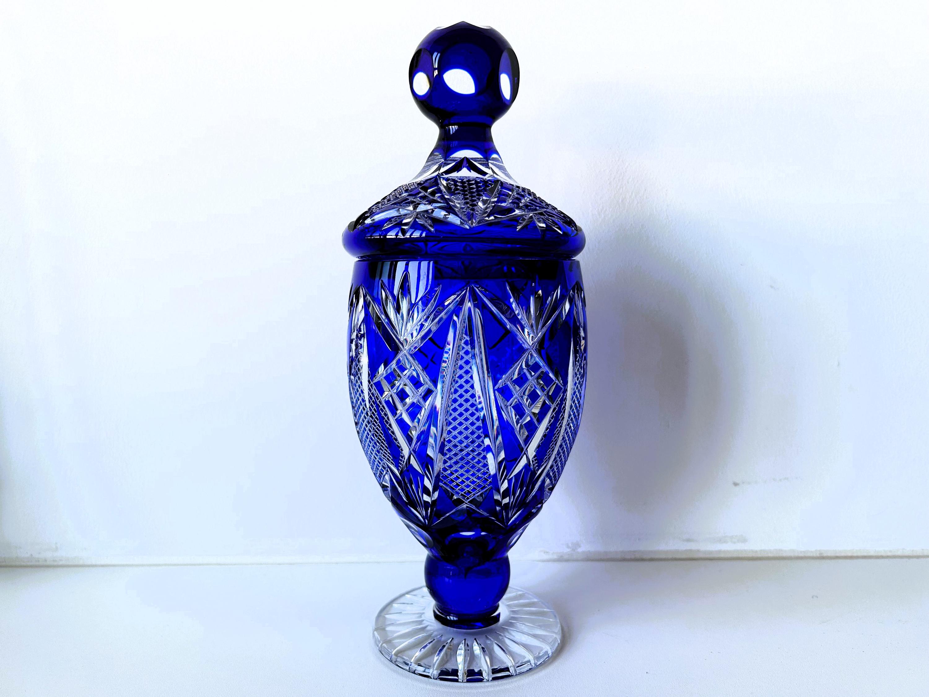 Val Saint Lambert Blue - Etsy