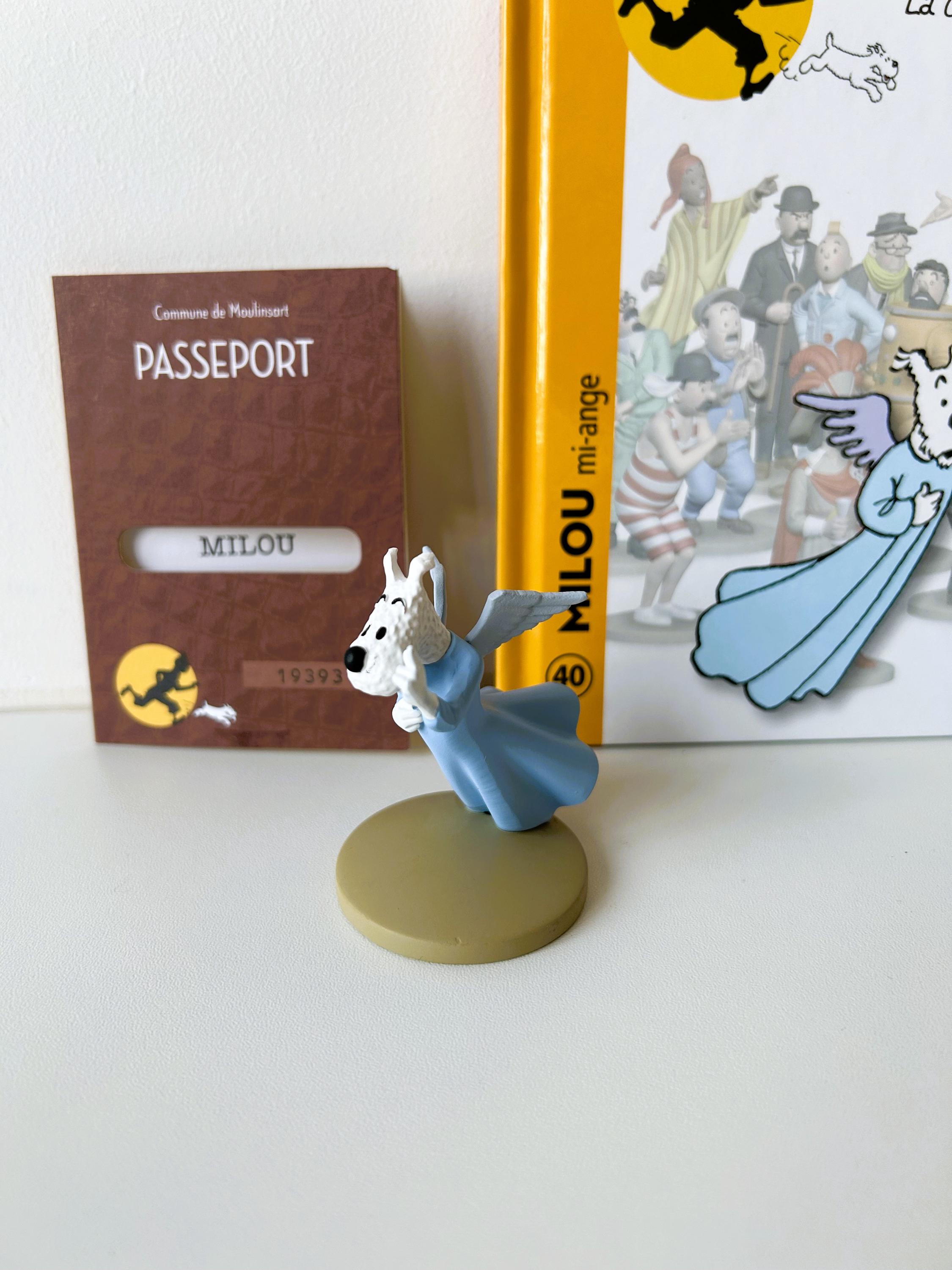 Figurine Tintin Collection Officielle N°40 – Milou Mi-ange, Sous Blister, Neuve