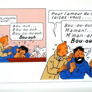 Tintin - Lithography Tintin Crab with Golden Claws (Captain Haddock and Tintin) - 33 x 49cm - Special edition, numbered - Moulinsart, Hergé