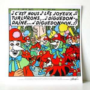 Tintin - Lithography Tintin and the Picaros - 33 x 34.5cm - Special edition, numbered - Moulinsart, Hergé