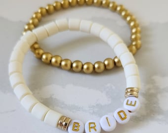 Bride Bracelet Bachelorrette Gift Bracelet Bridesmaid Bracelets Team Bride Bracelet Bride Gift Bracelet Custom  Beaded Bracelet