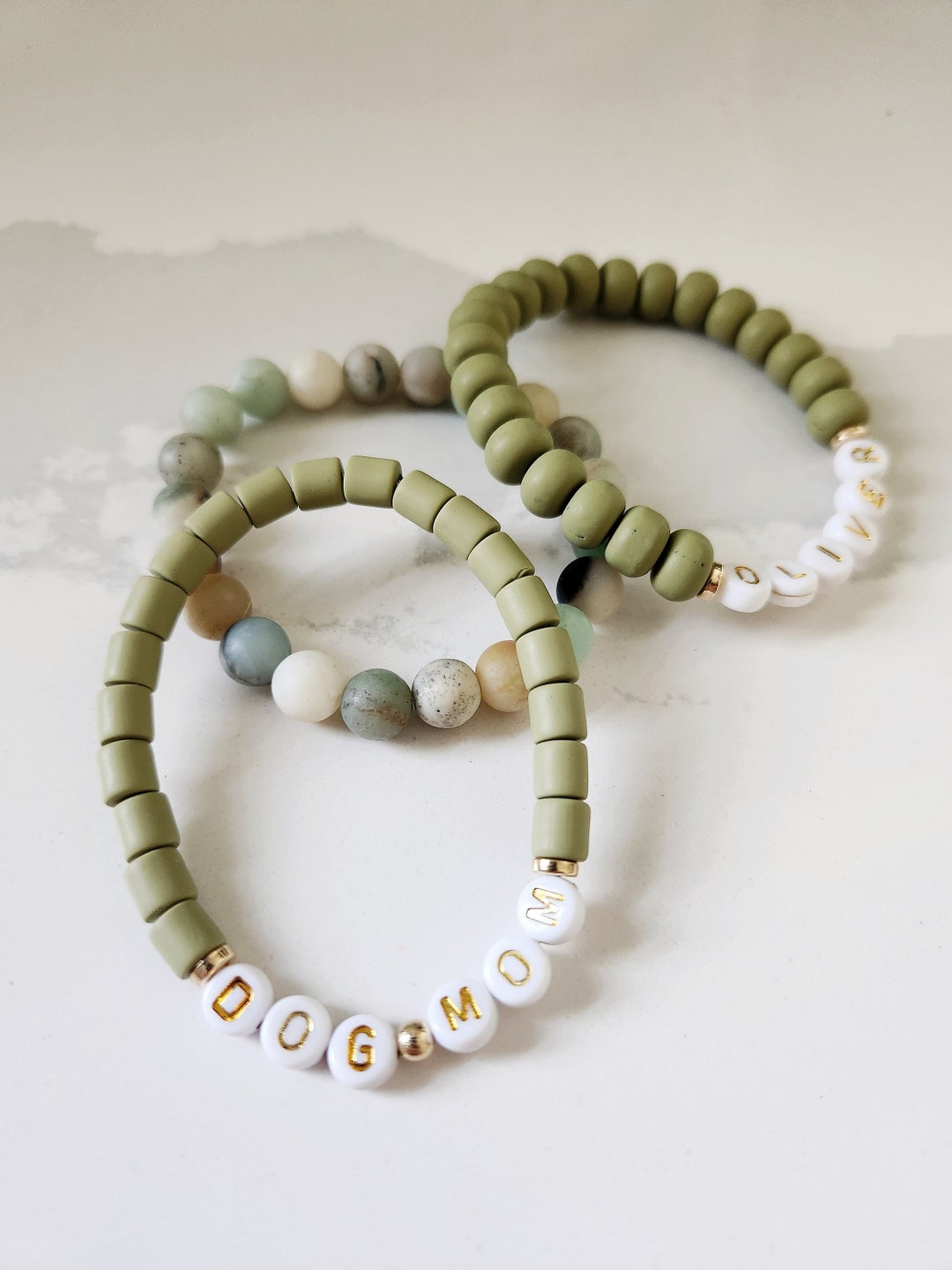 Mothers Day Bracelet Mom Personalized Bead Bracelet Mom Name Bracelets ...