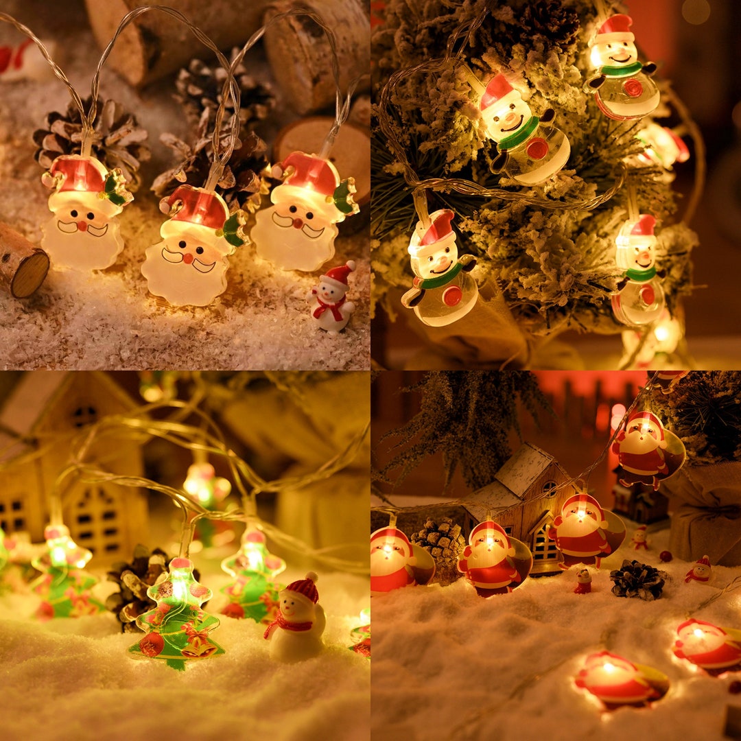 Led christmas light strings santa claus lights christmas snowman lights