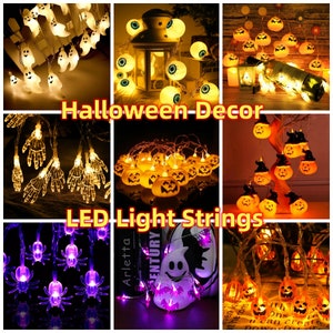 Halloween Candy Corn Colored String Lights Lot of 2 Sets Tested Working 10