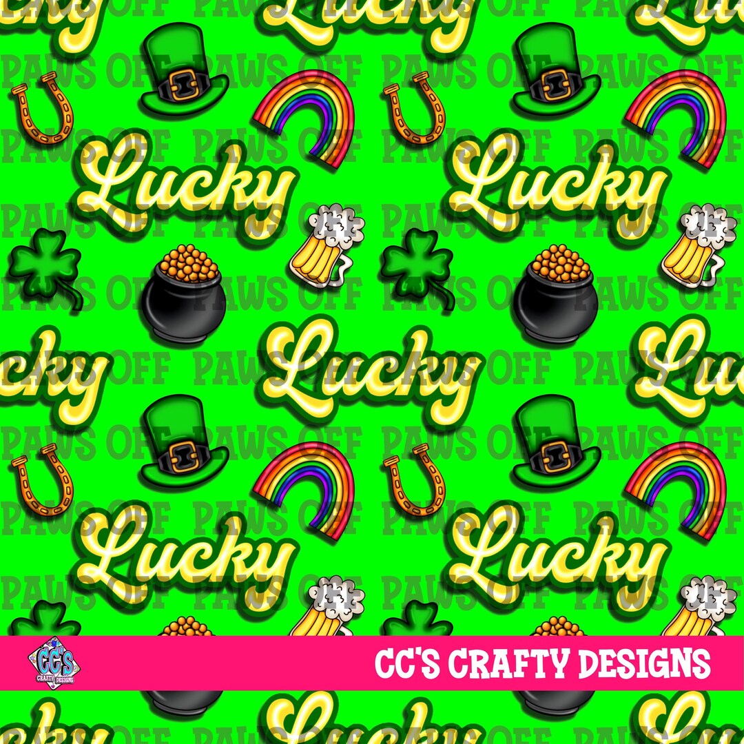 Lucky Seamless Pattern PNG Digital Download - Etsy